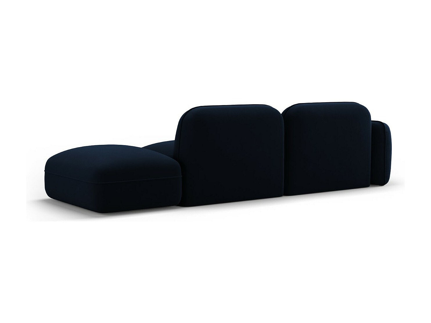 Canapé modulable 3 places bleu velours