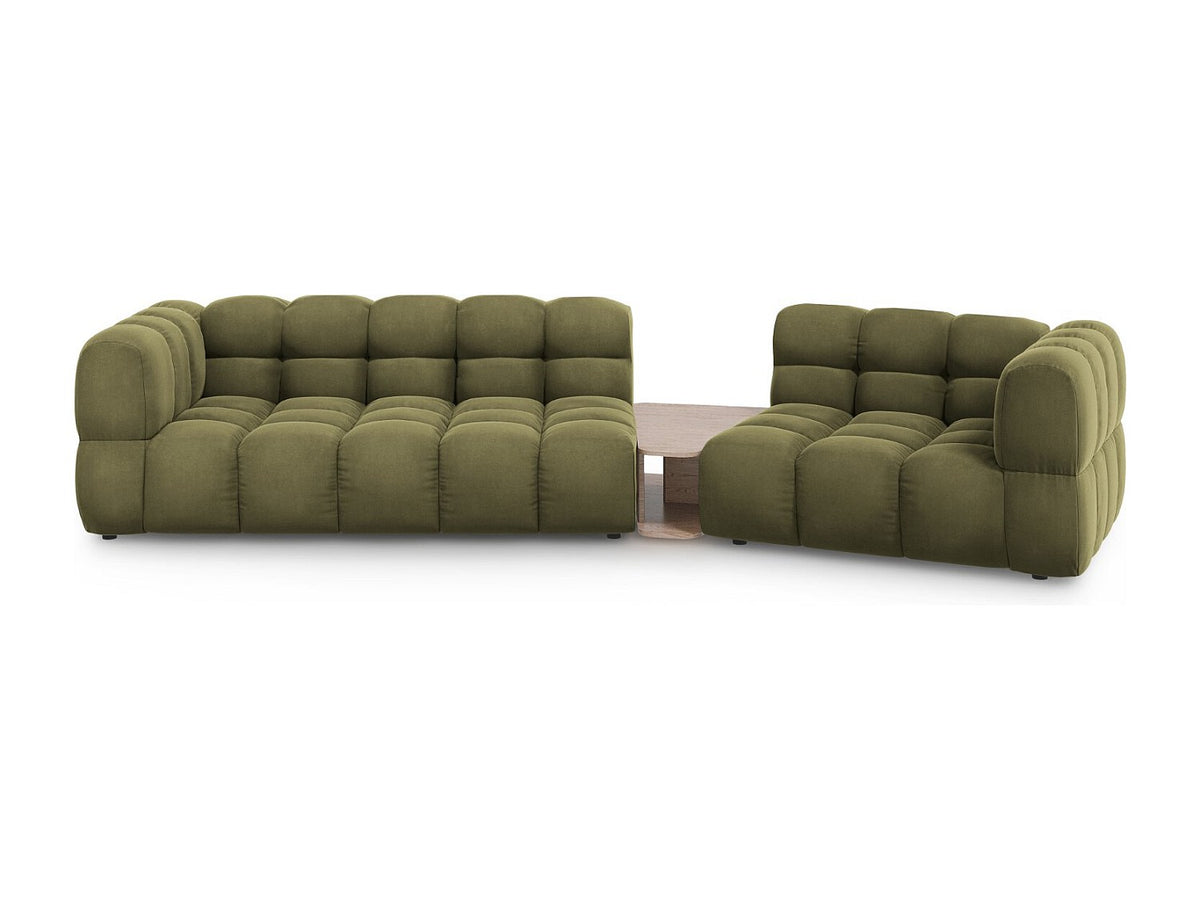 Canapé modulable 3 places vert velours