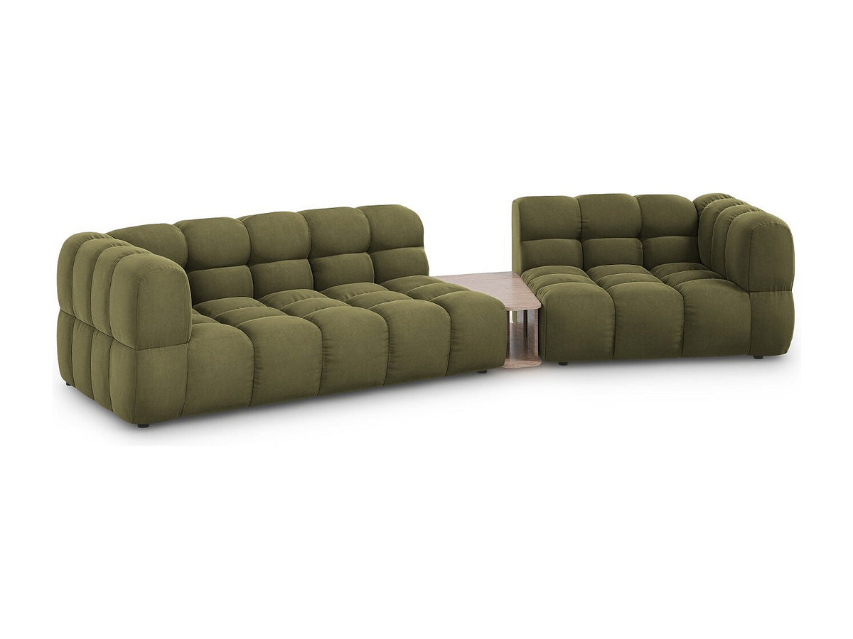 Canapé modulable 3 places vert velours