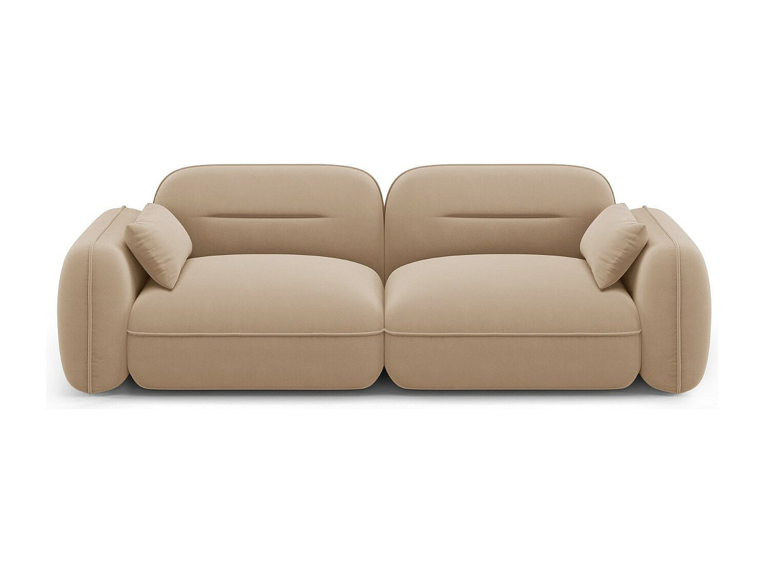 Canapé modulable 3 places marron velours