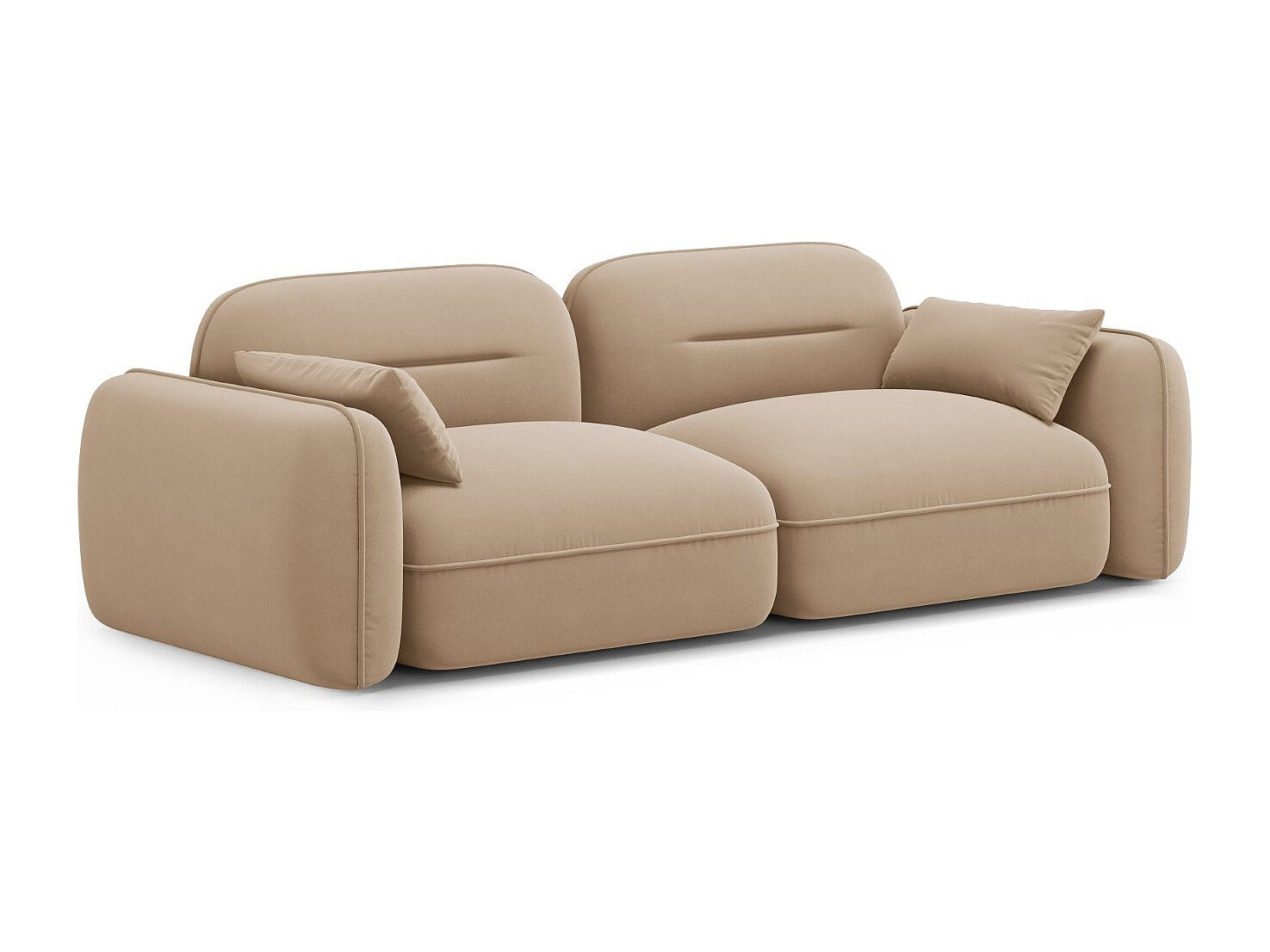 Canapé modulable 3 places marron velours