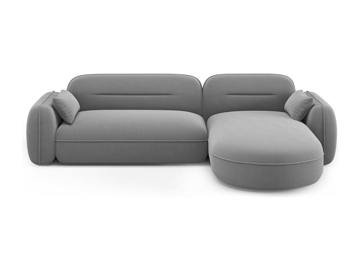 Canapé modulable 4 places gris velours