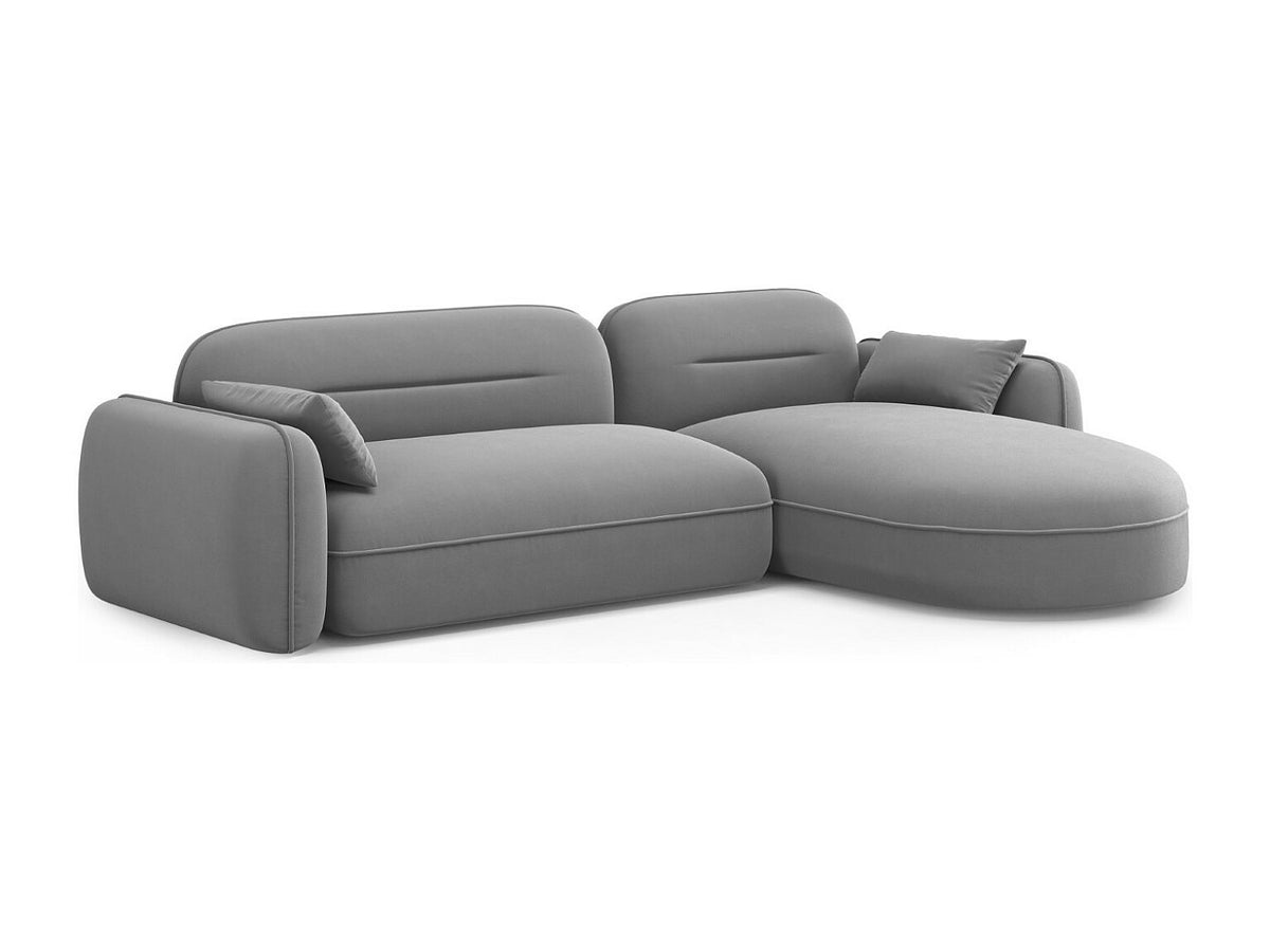 Canapé modulable 4 places gris velours