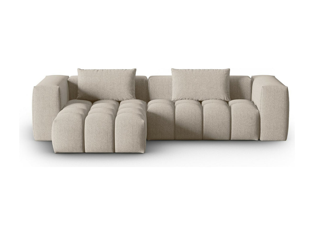 Canapé modulable 3 places marron tissu