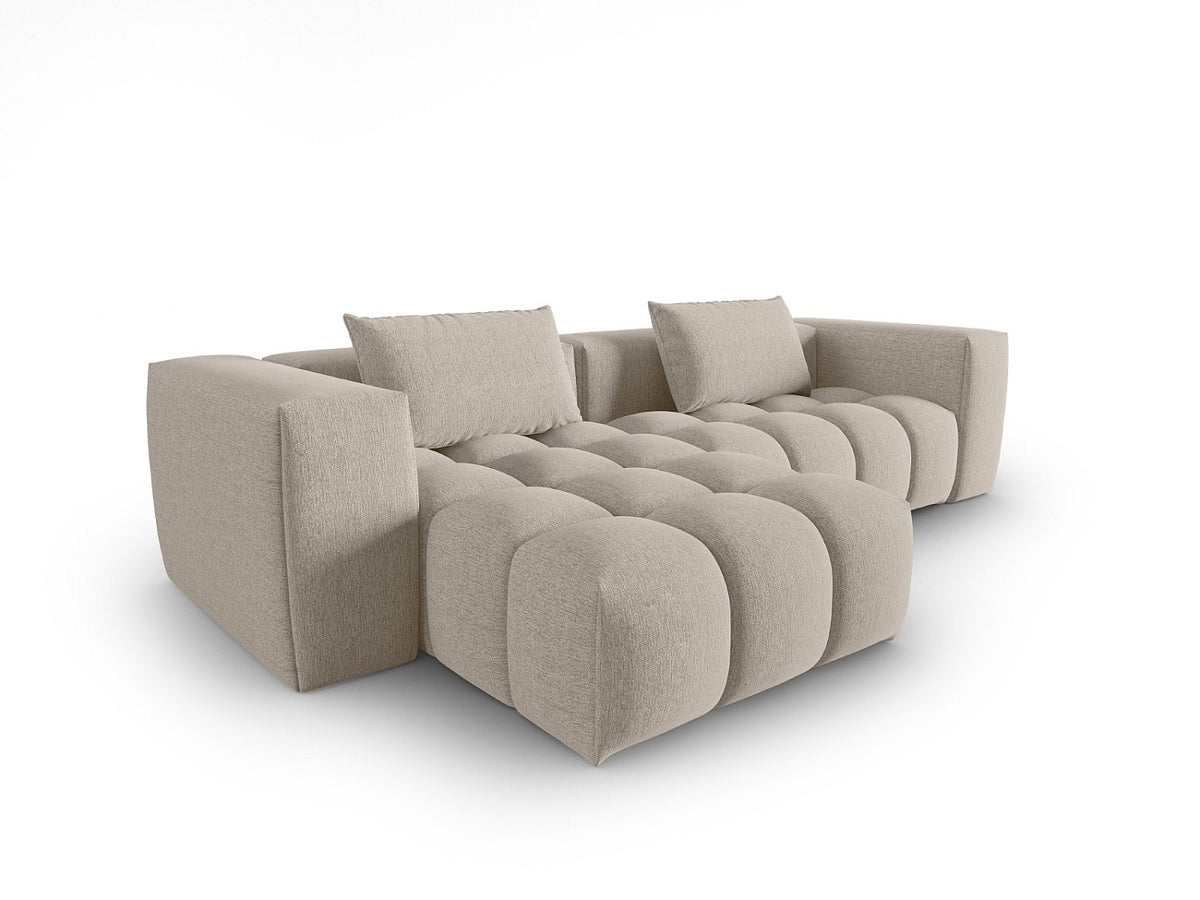 Canapé modulable 3 places marron tissu