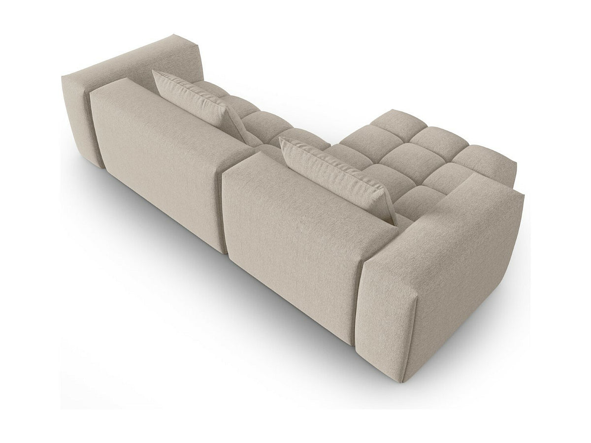Canapé modulable 3 places marron tissu