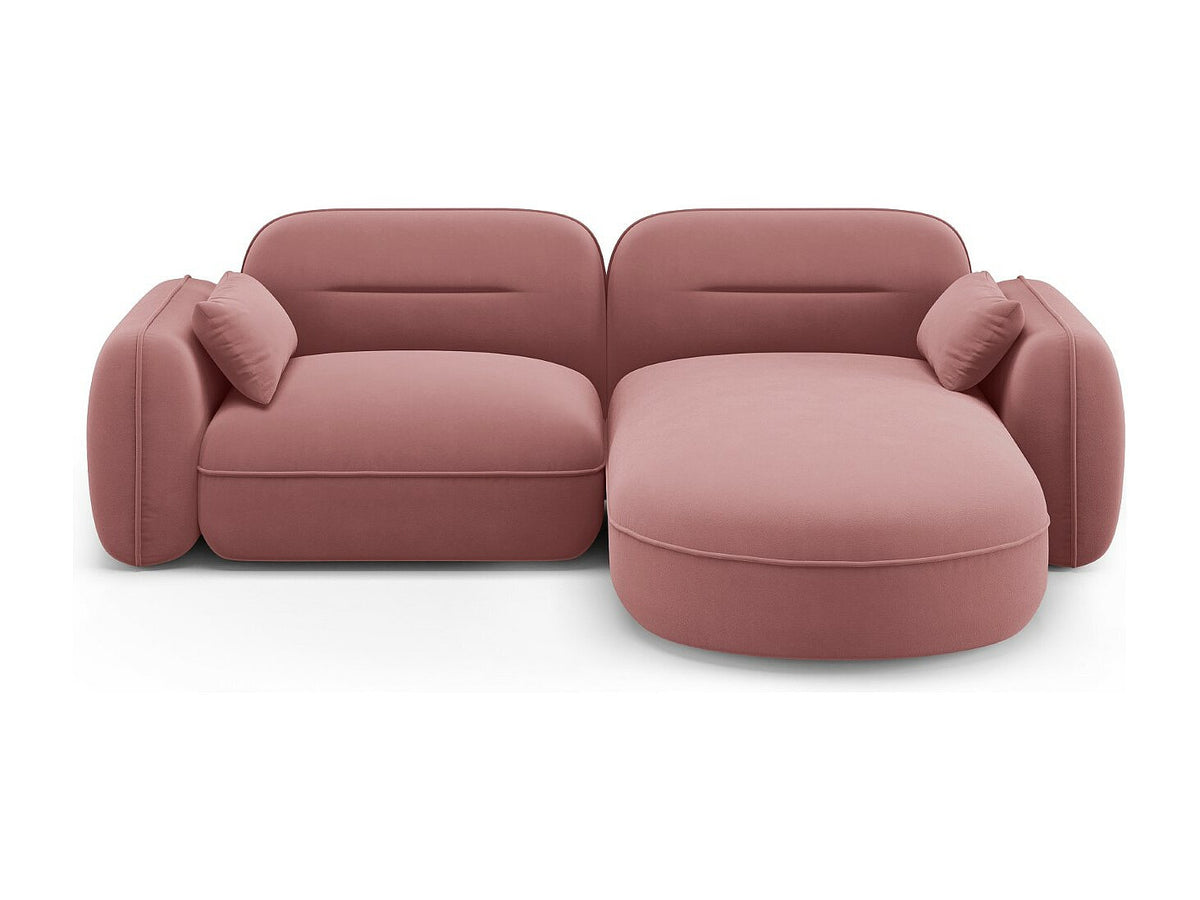 Canapé modulable 3 places rose velours