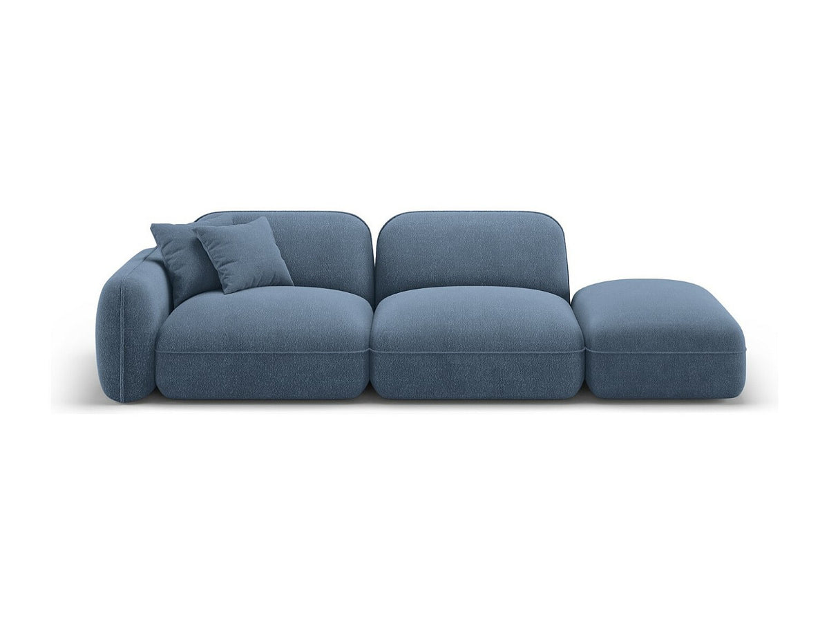 Canapé modulable 3 places bleu velours