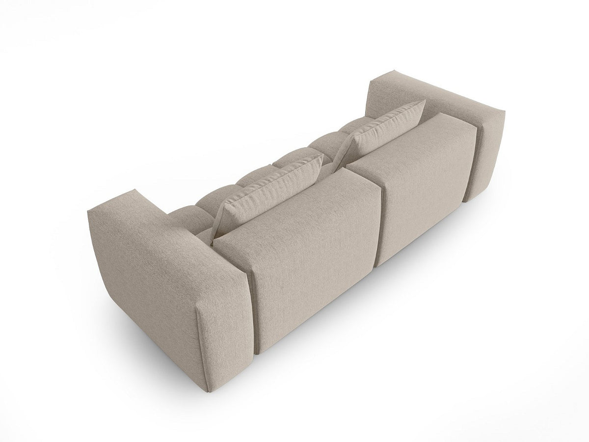 Canapé modulable 3 places marron tissu