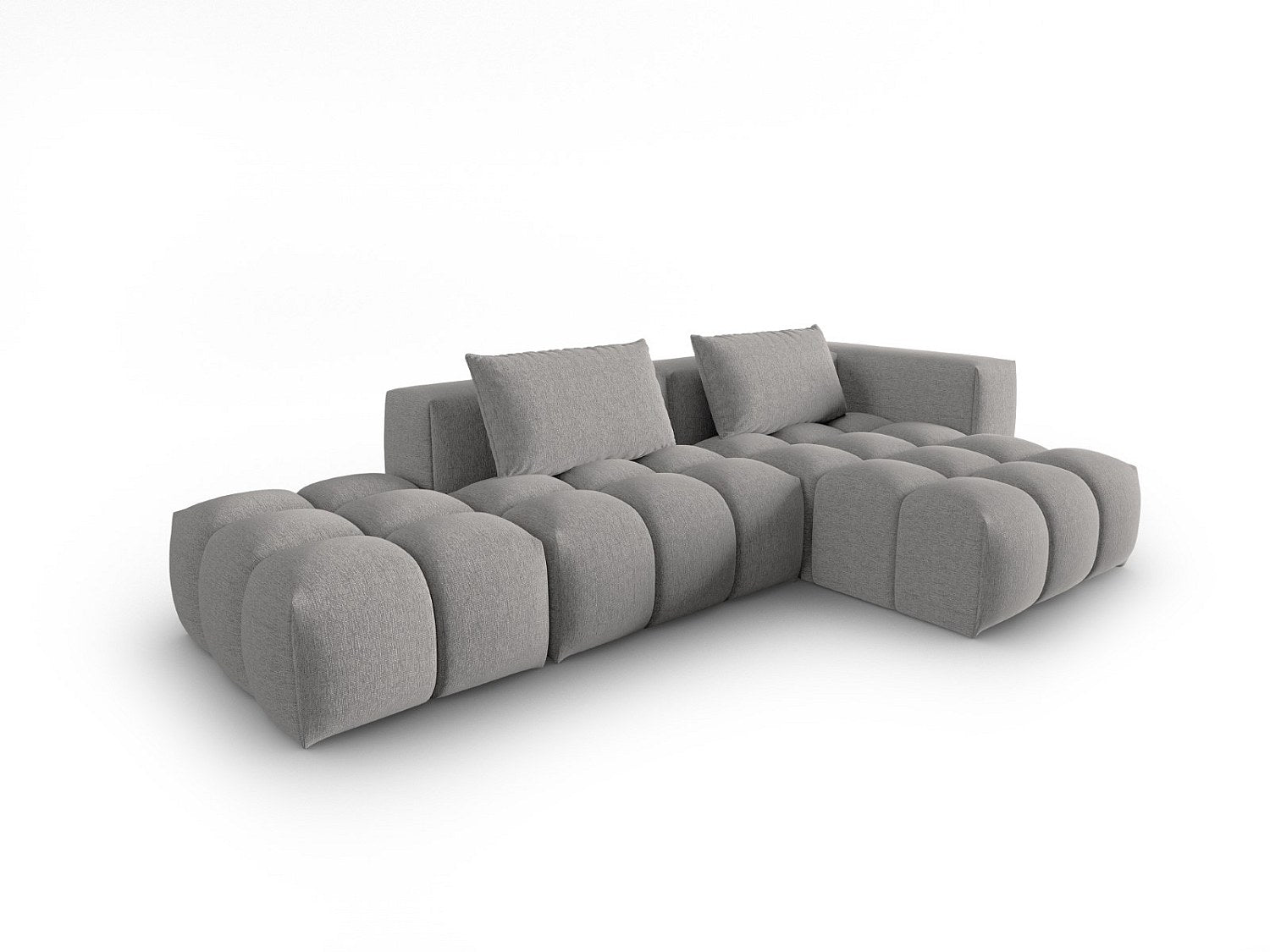 Canapé modulable 4 places beige tissu