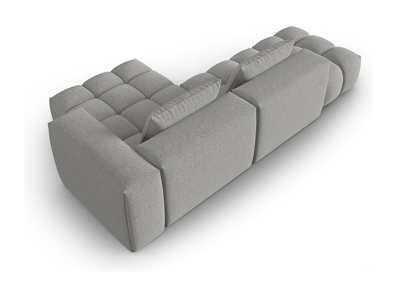 Canapé modulable 4 places beige tissu