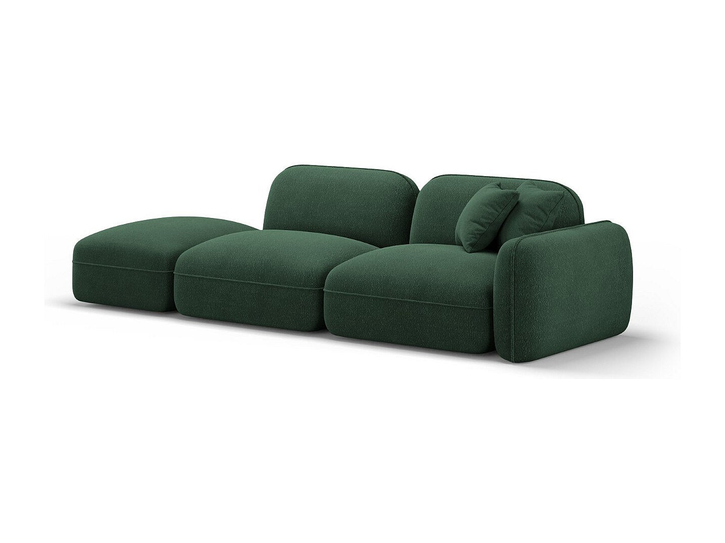 Canapé modulable 3 places vert velours