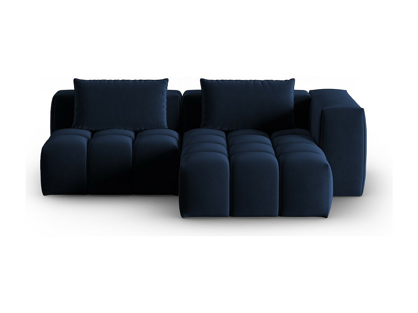 Canapé modulable 3 places bleu velours