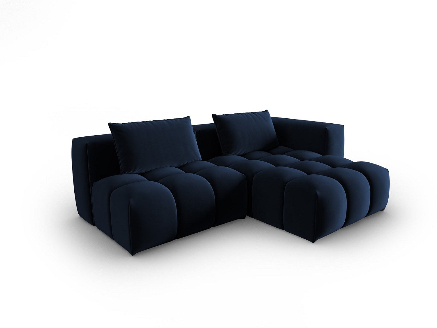 Canapé modulable 3 places bleu velours