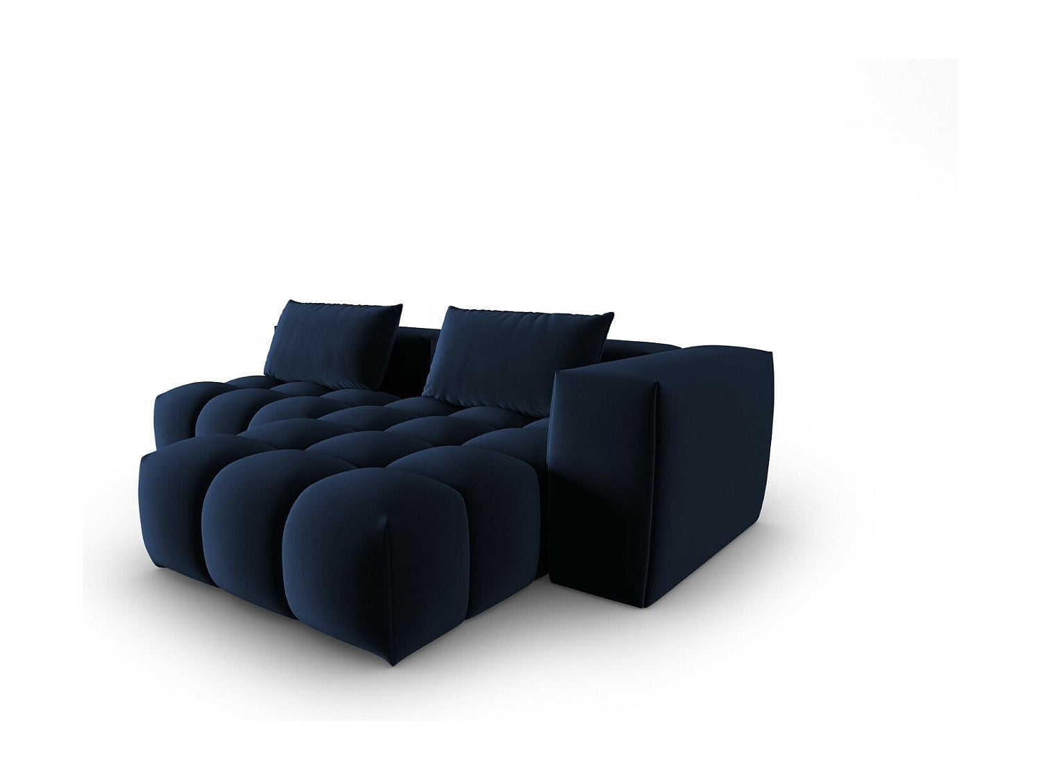 Canapé modulable 3 places bleu velours