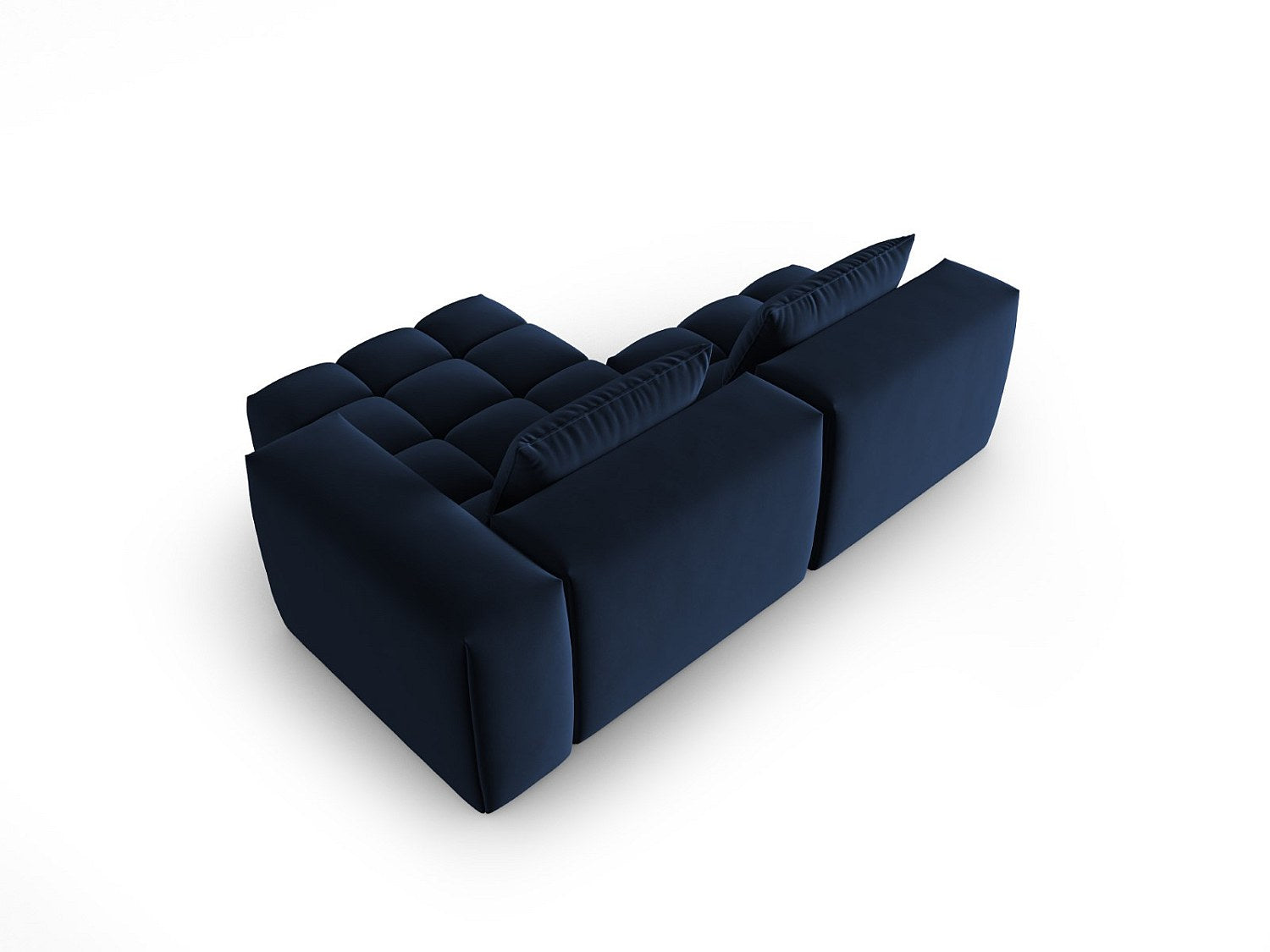 Canapé modulable 3 places bleu velours