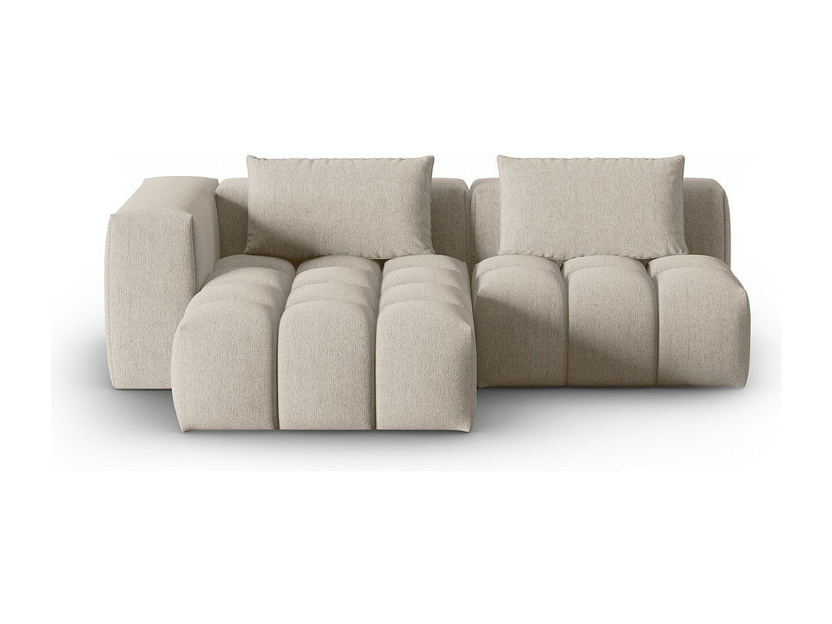 Canapé modulable 3 places marron tissu