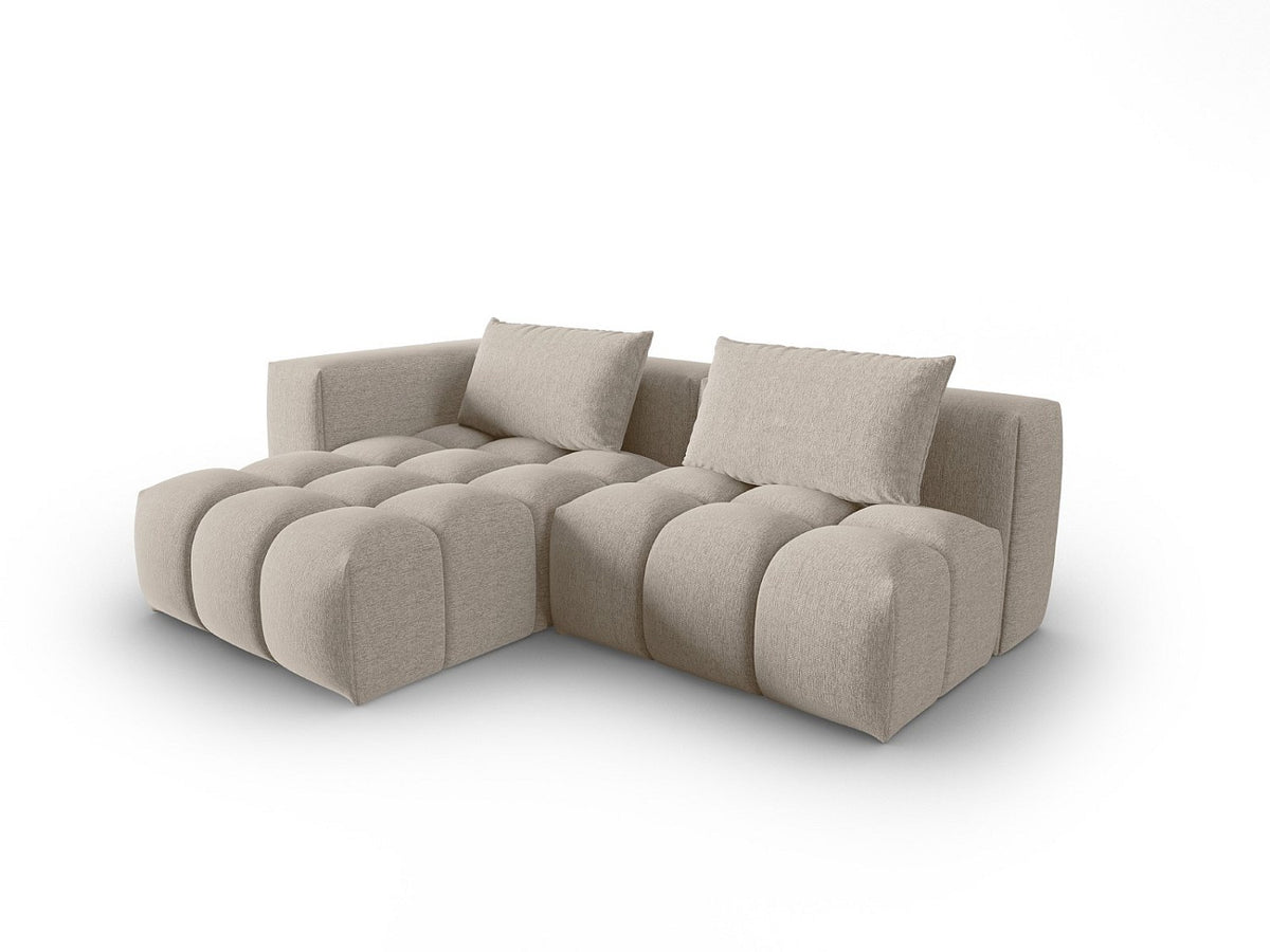 Canapé modulable 3 places marron tissu