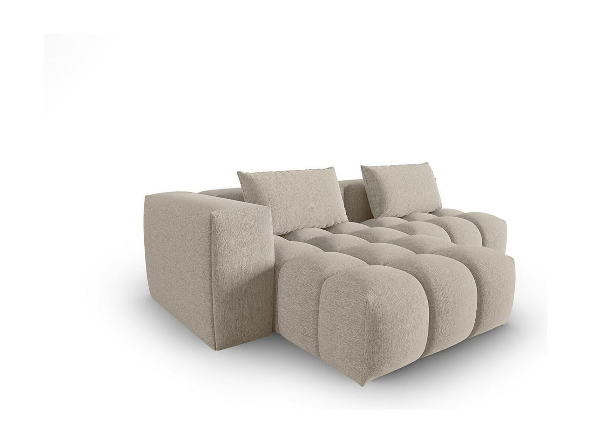 Canapé modulable 3 places marron tissu