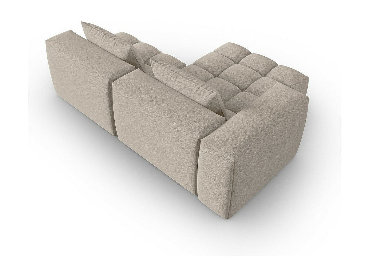 Canapé modulable 3 places marron tissu