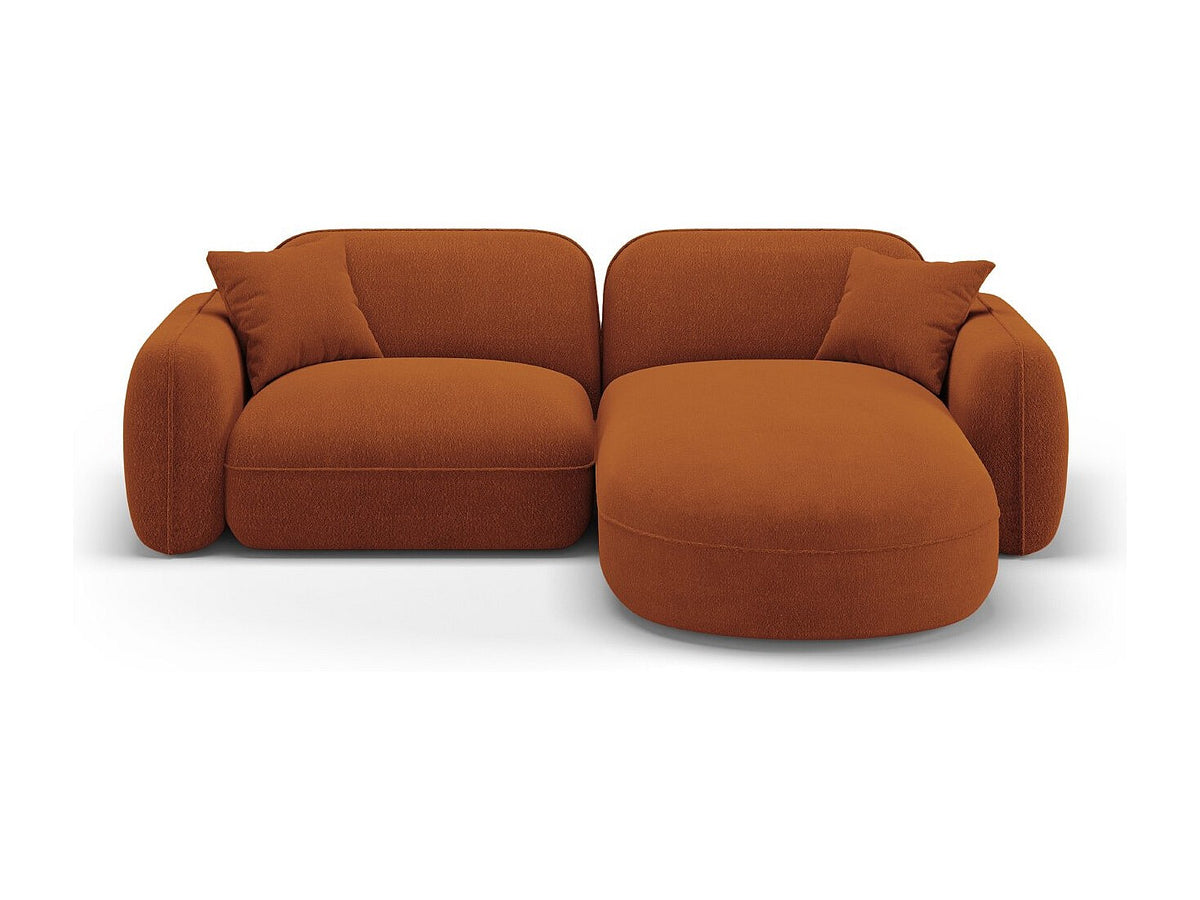 Canapé modulable 3 places orange velours