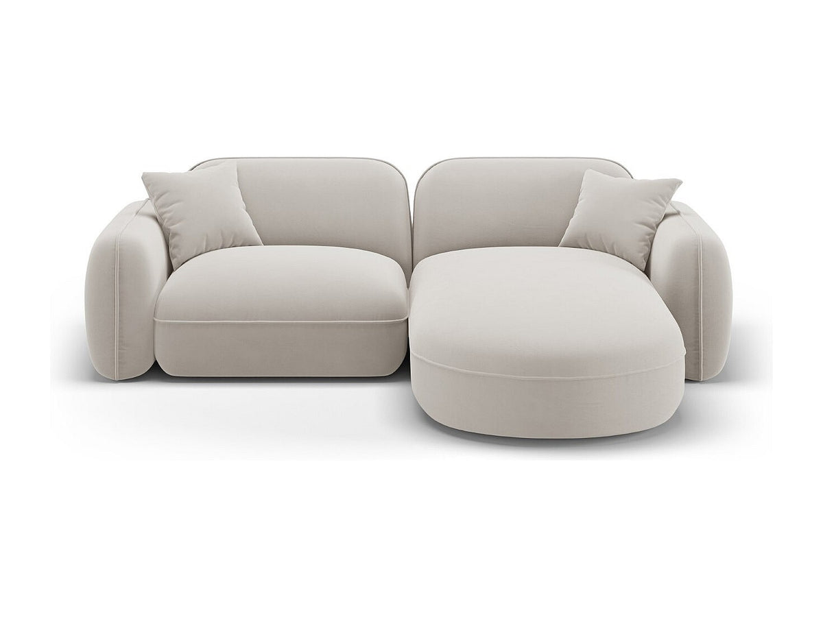 Canapé modulable 3 places beige velours