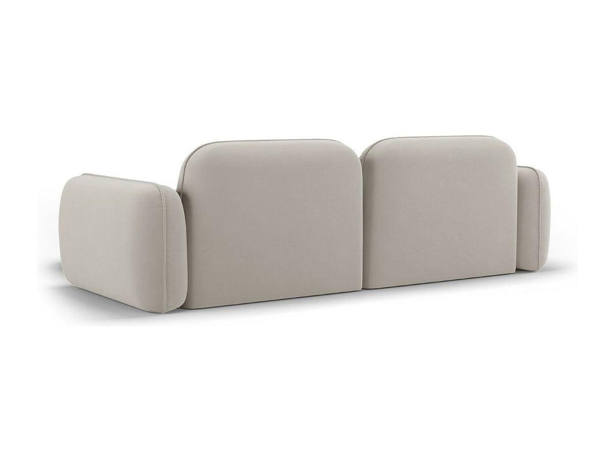 Canapé modulable 3 places beige velours