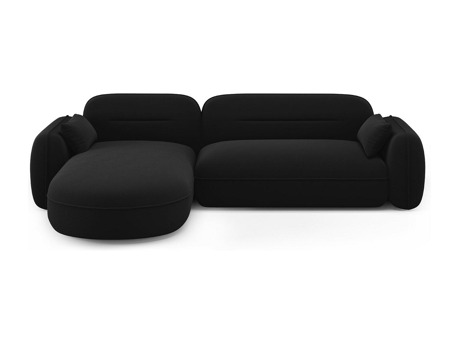 Canapé modulable 4 places noir velours