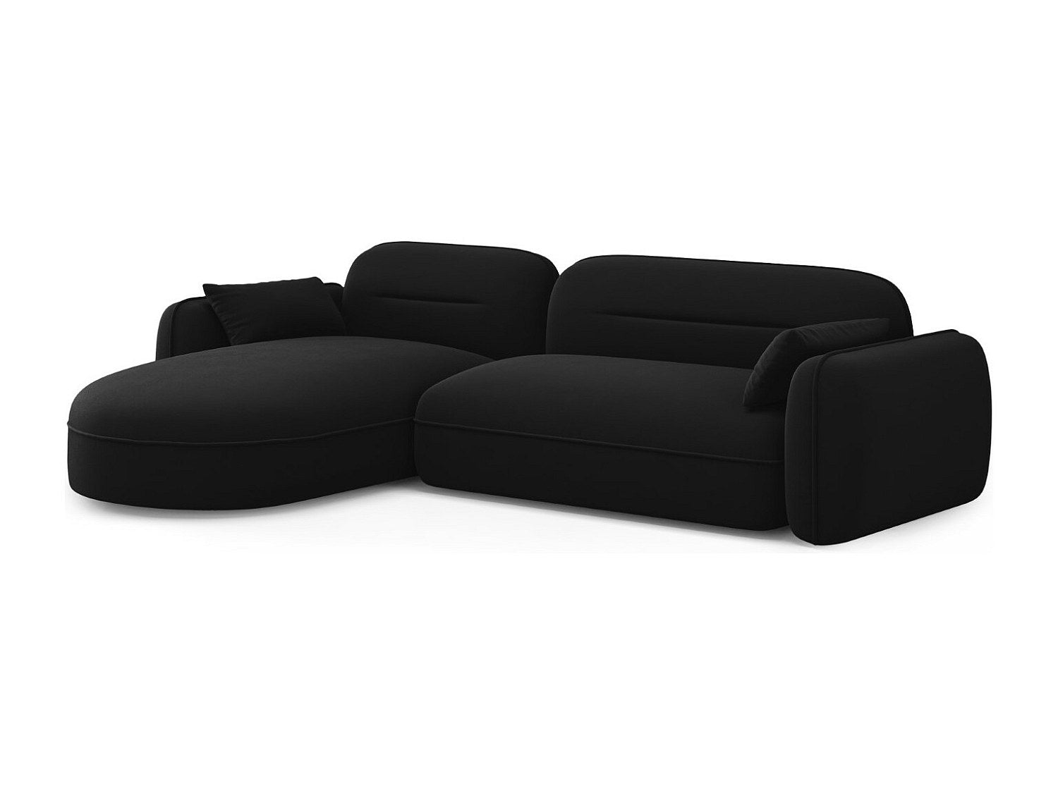 Canapé modulable 4 places noir velours