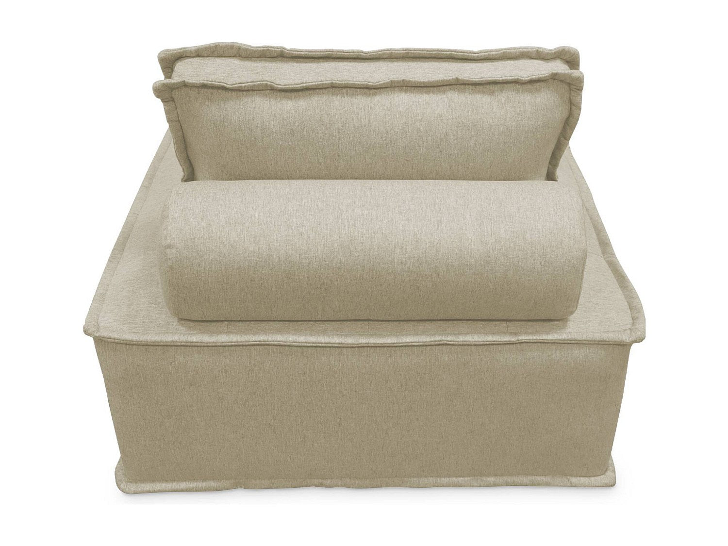 Chauffeuse modulable 4 places beige tissu