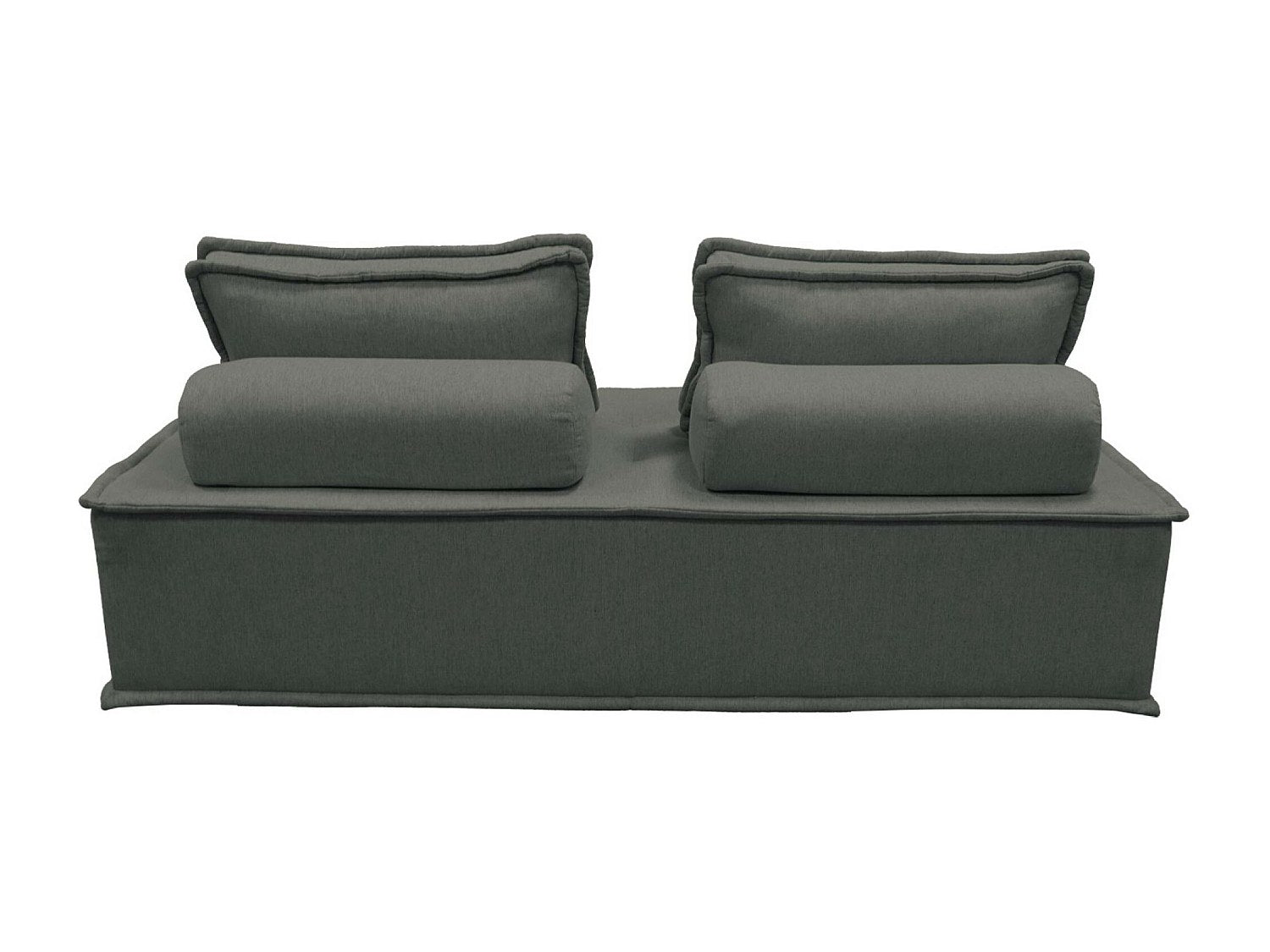 Chauffeuse modulable 4 places gris tissu