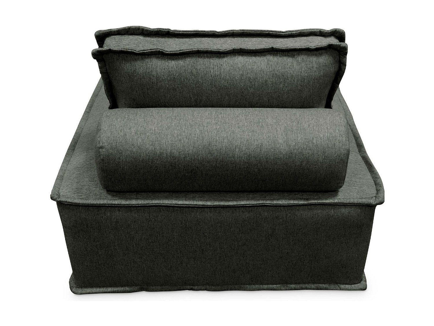 Chauffeuse modulable 4 places gris tissu