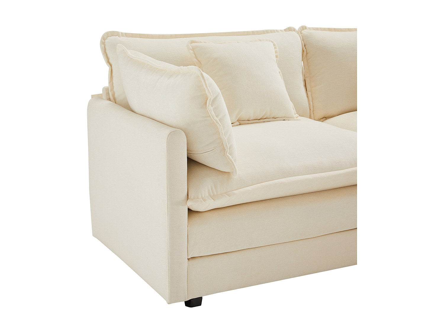 Canapé modulable 3 places beige tissu