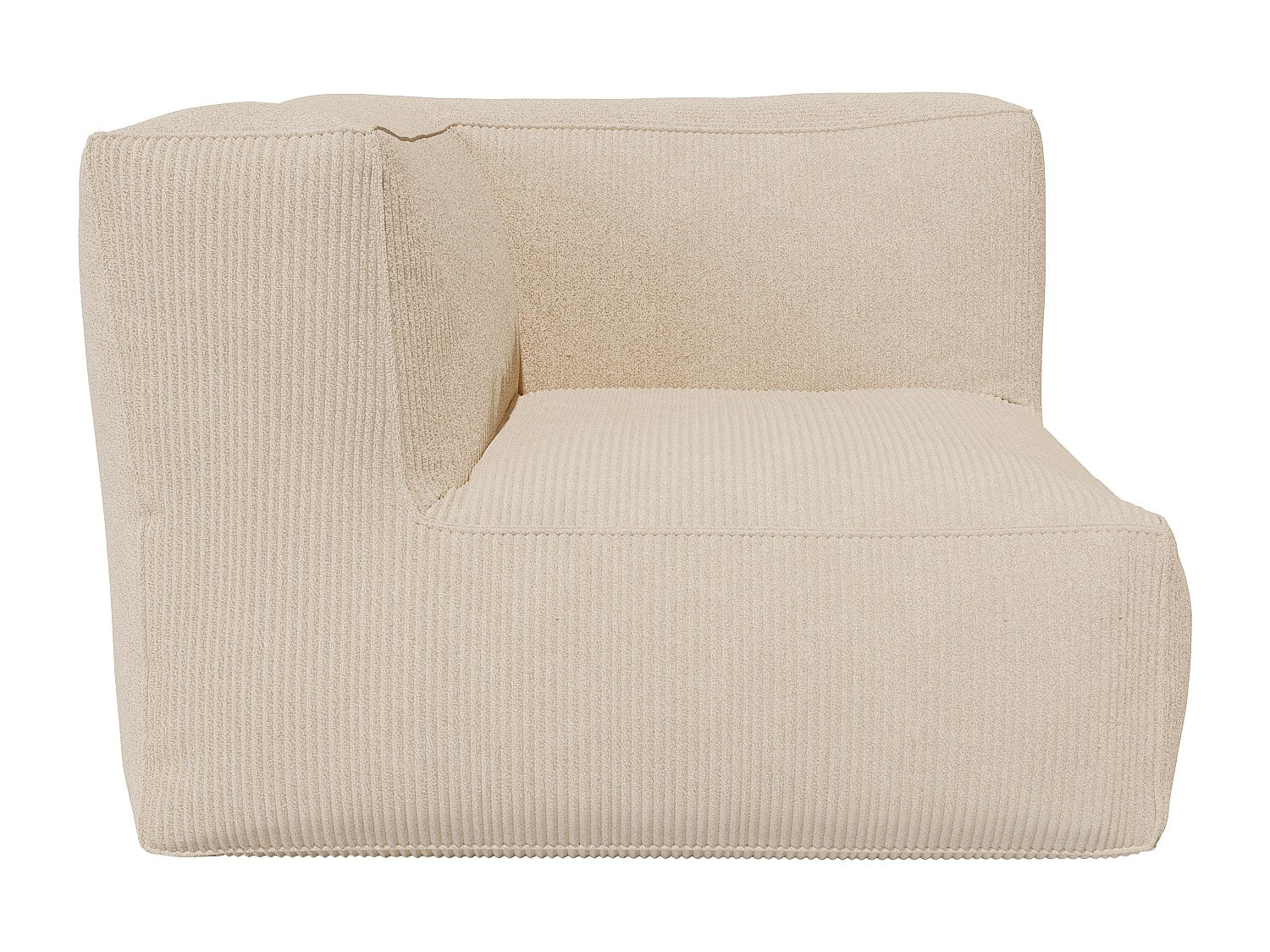 Pouf pour canapé modulable beige velours
