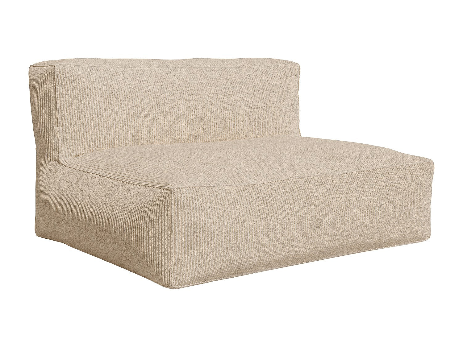 Pouf pour canapé modulable beige velours