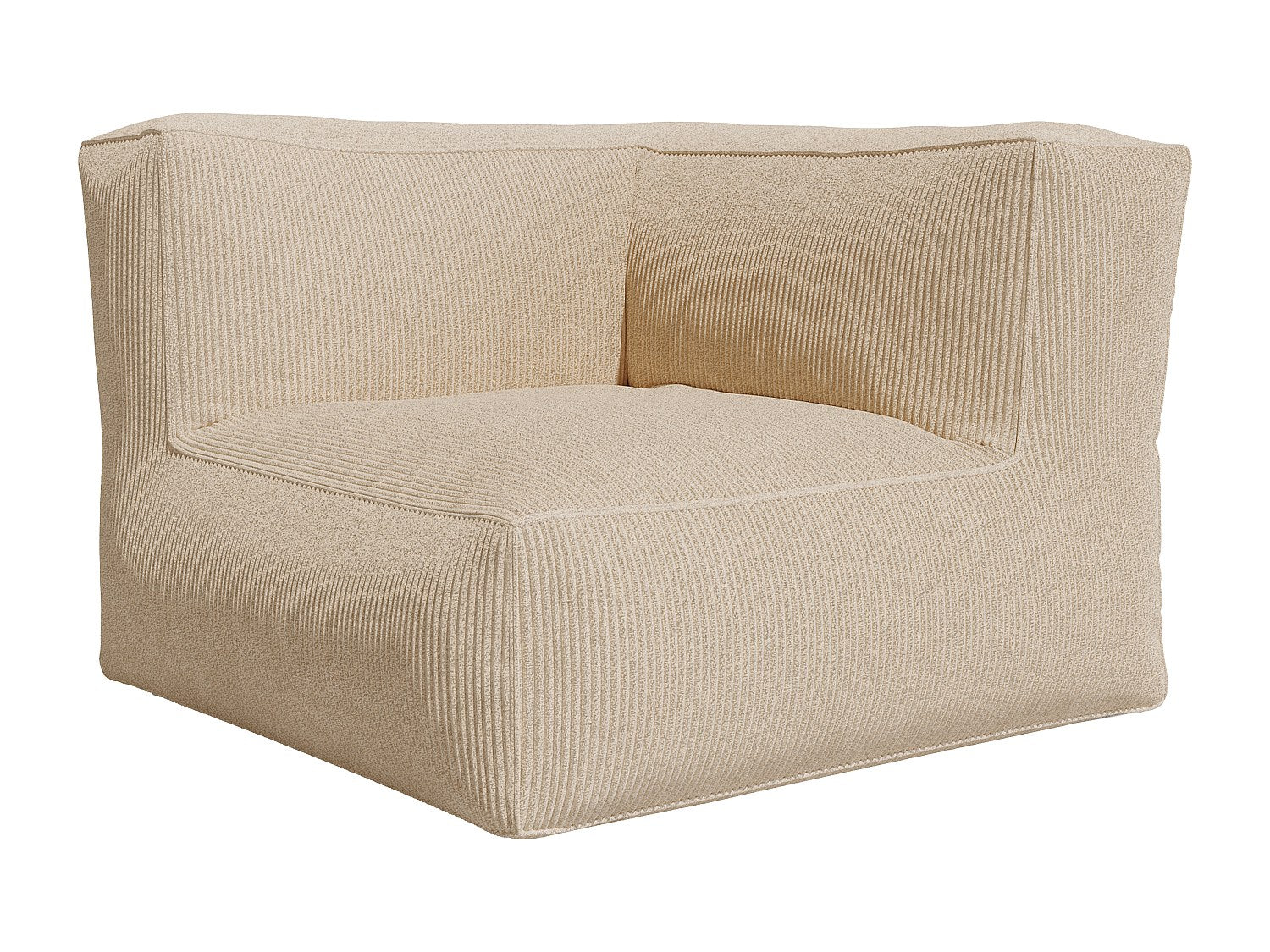 Pouf pour canapé modulable beige velours