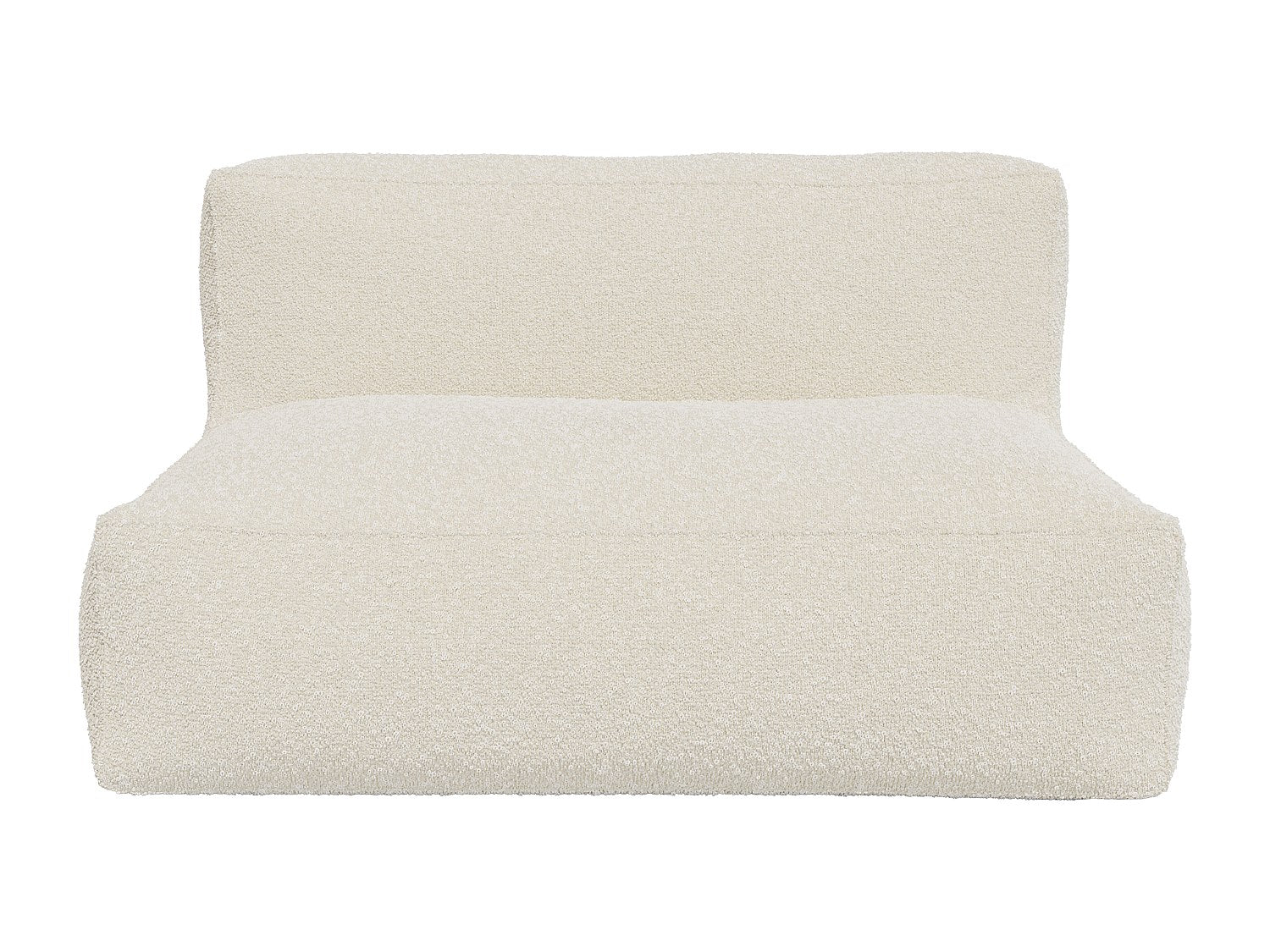 Pouf pour canapé modulable blanc tissu