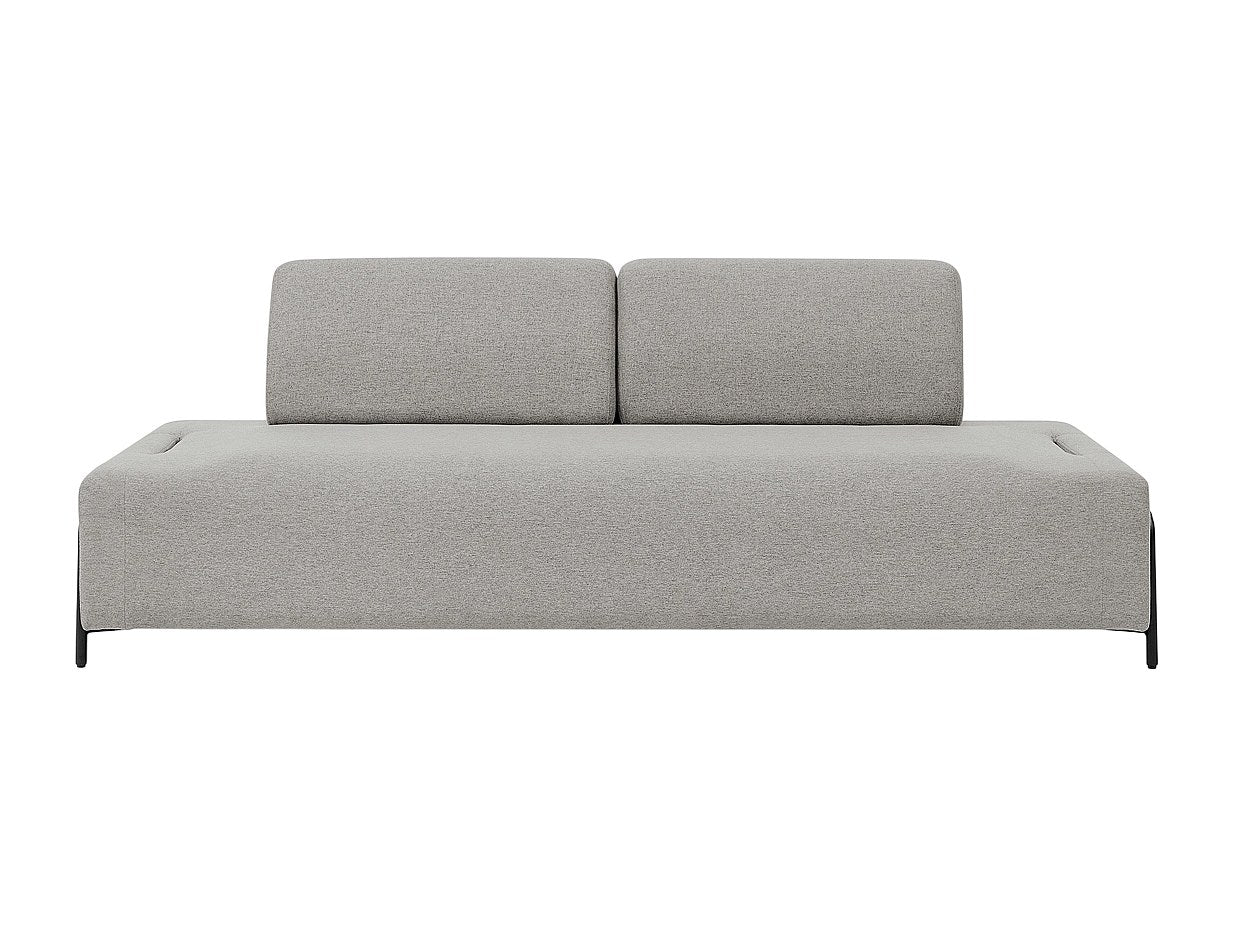 Canapé modulable 3 places gris tissu