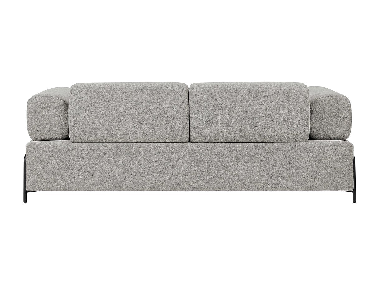 Canapé modulable 3 places gris tissu