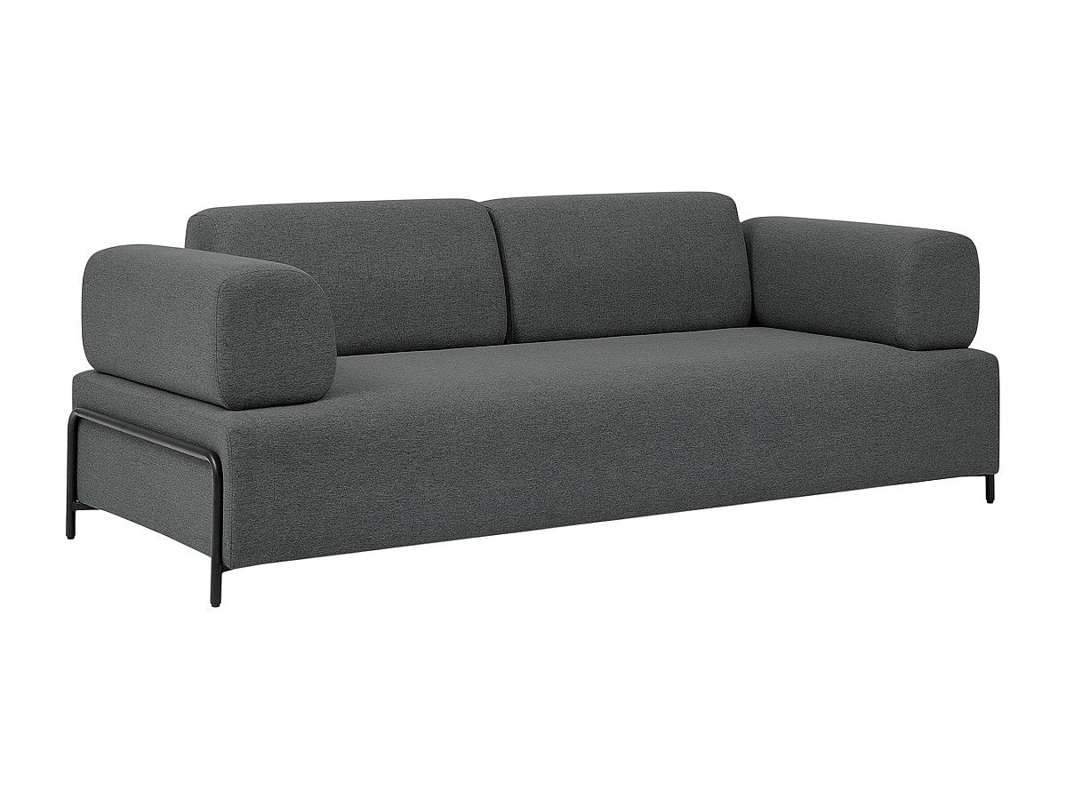 Canapé modulable 3 places gris tissu
