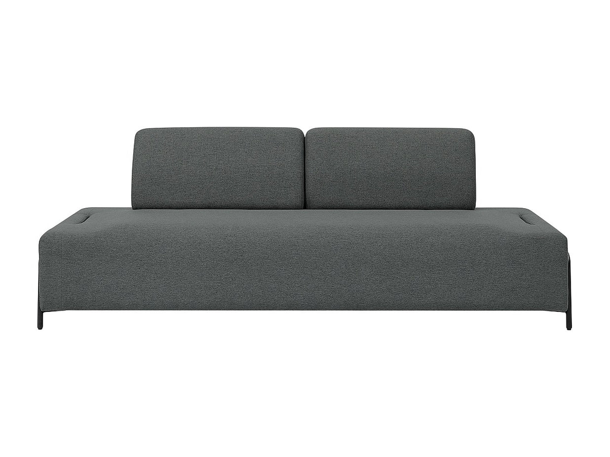 Canapé modulable 3 places gris tissu