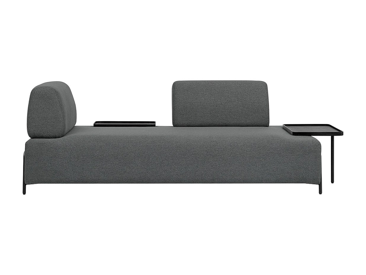 Canapé modulable 3 places gris tissu