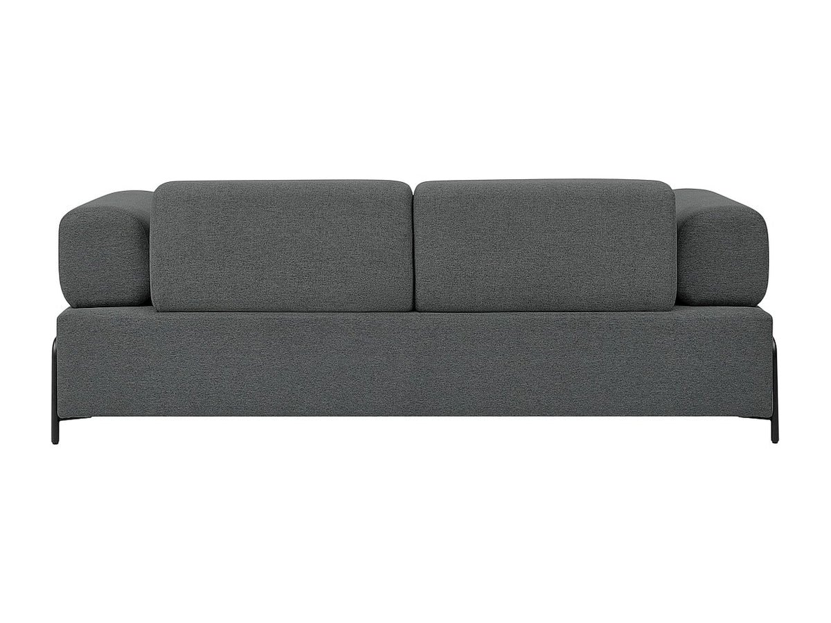 Canapé modulable 3 places gris tissu