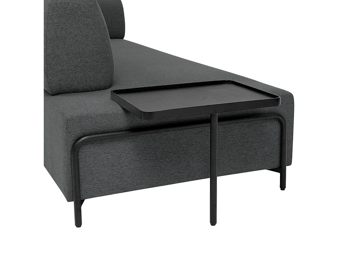 Canapé modulable 3 places gris tissu
