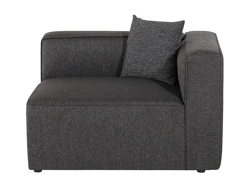 Canapé modulable 3 places gris tissu