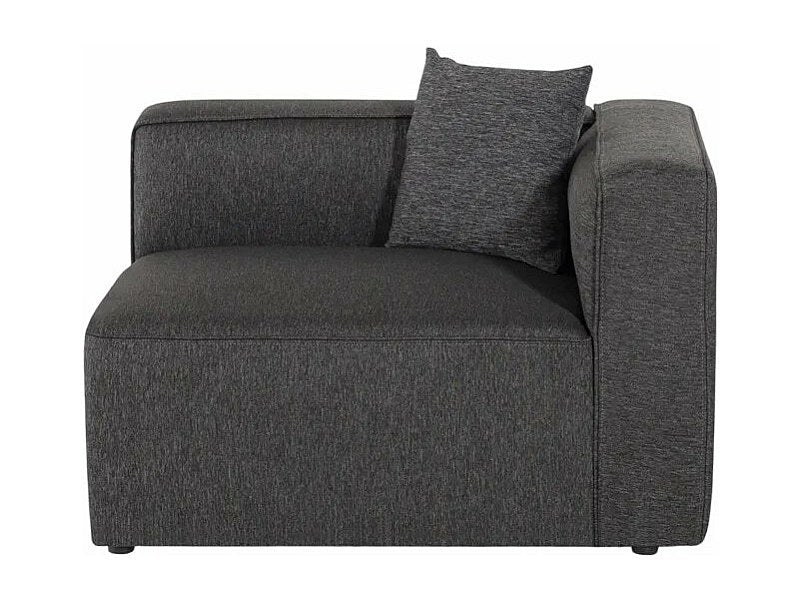 Canapé modulable 3 places gris tissu