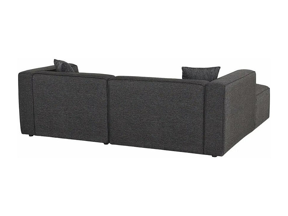 Méridienne pour canapé modulable 3 places gris tissu