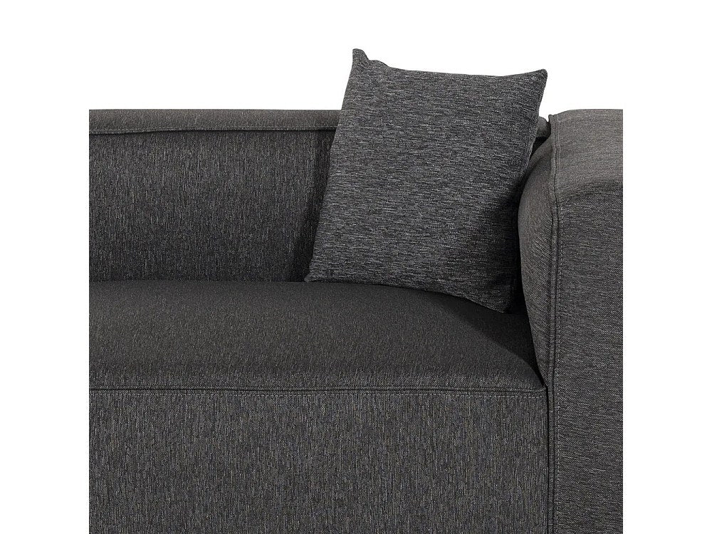 Méridienne pour canapé modulable 3 places gris tissu