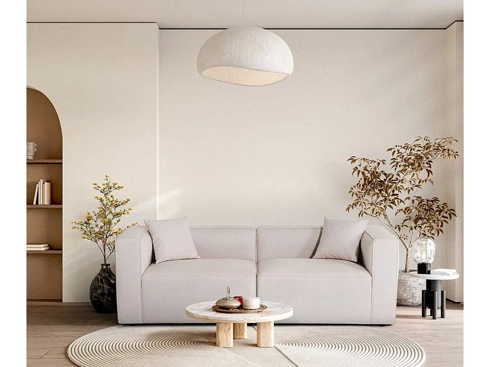 Canapé modulable 3 places beige tissu