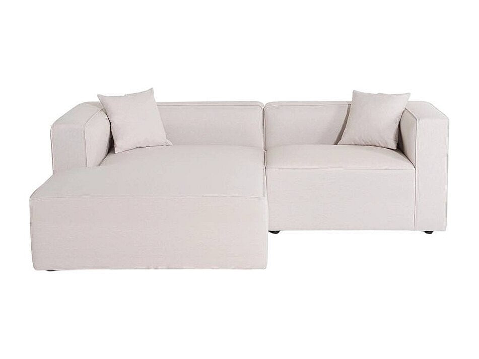 Méridienne pour canapé modulable 3 places beige tissu